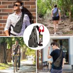 Waterproof Sling Bag Crossbody Backpack for Men Women Sling Backpack Hiking Daypack Multipurpose Cross Body Chest Bag - Image 5